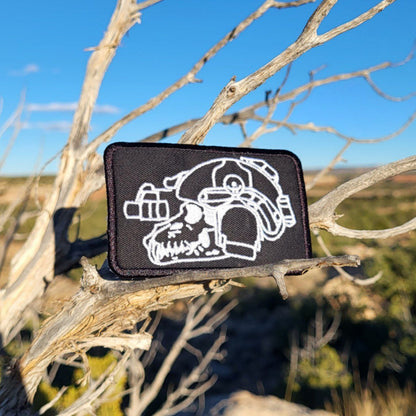 Skull Bucket Patch (Iron On)